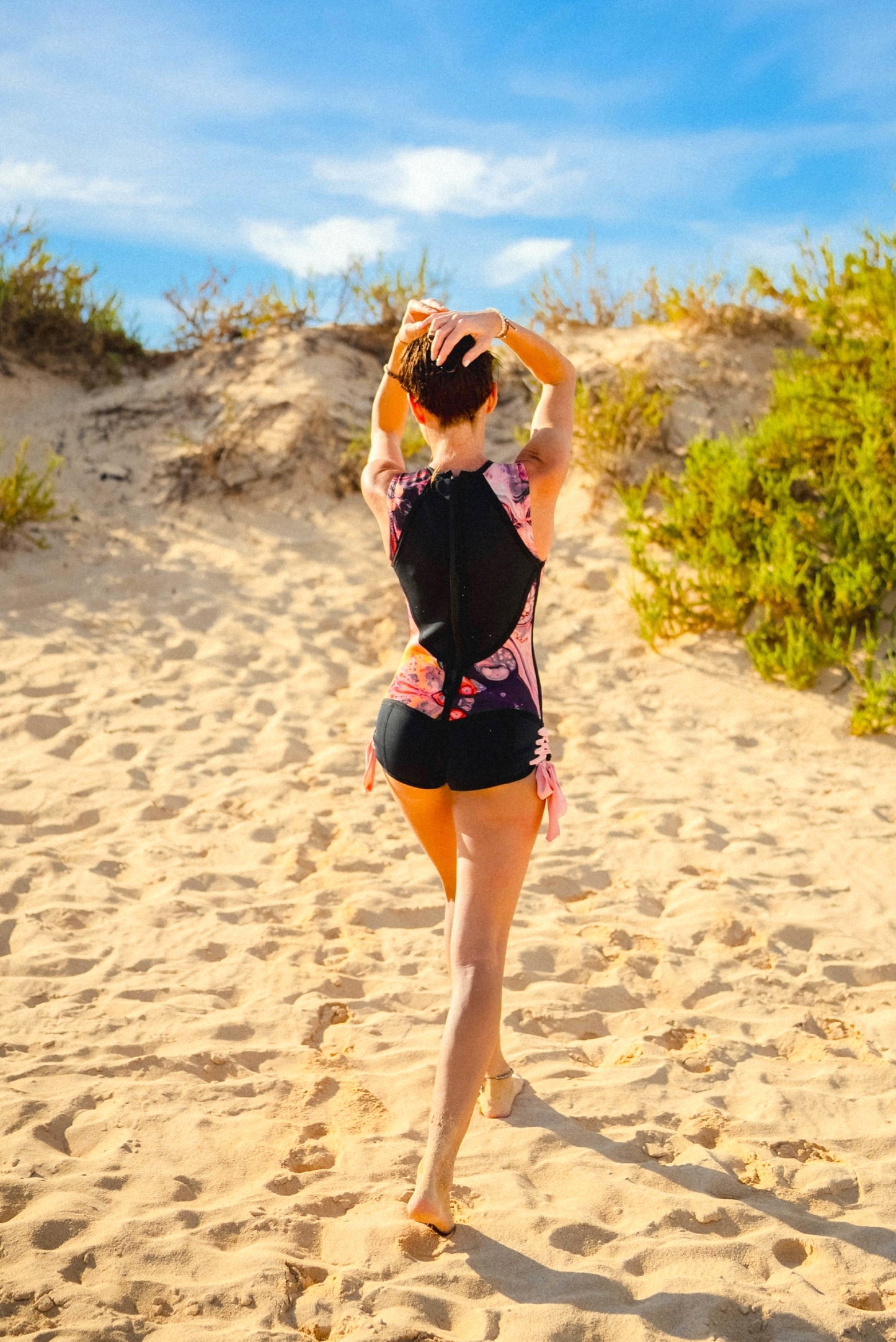 Women's short sleeveless wetsuit 3/2 mm Panty-Cut Pink