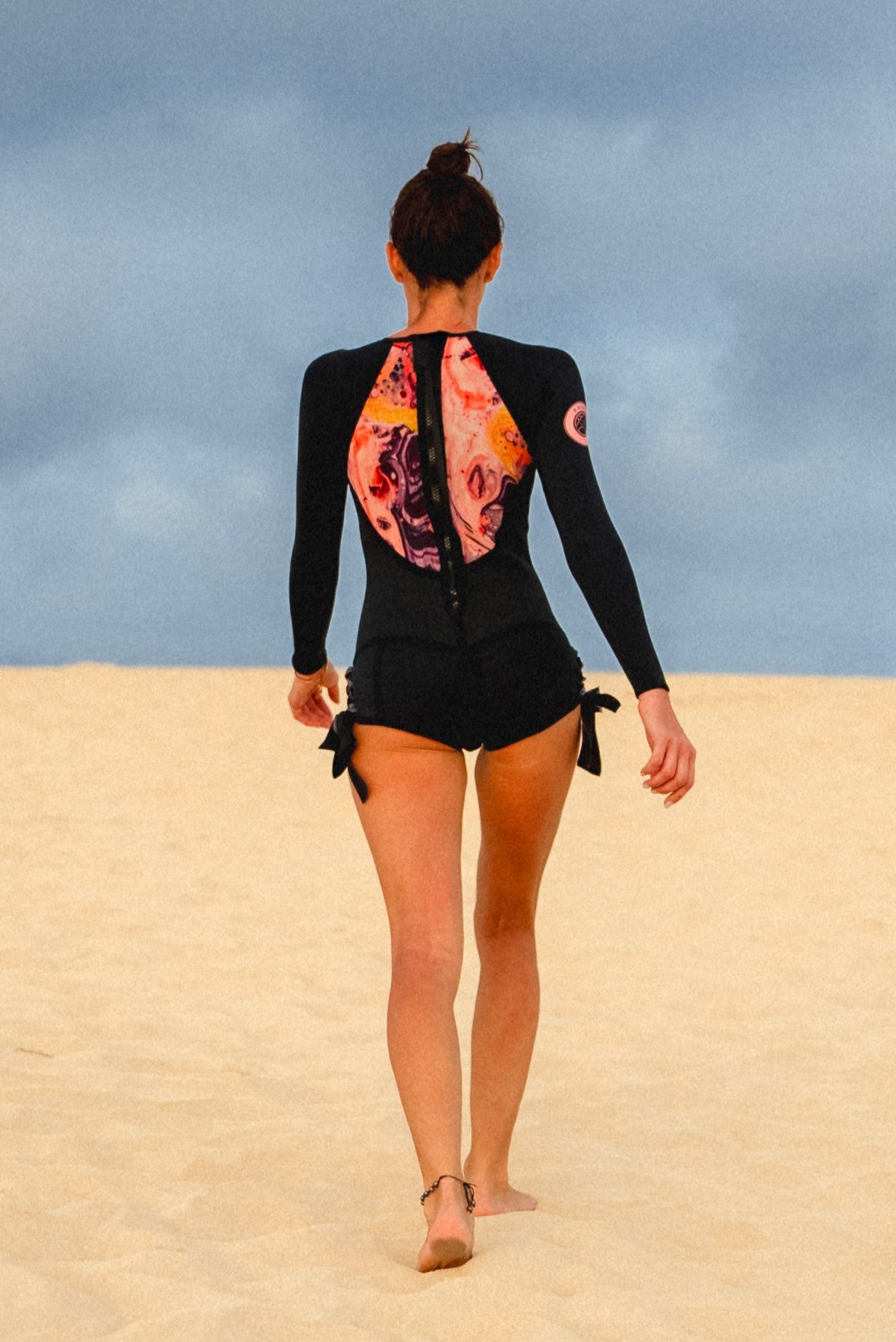 Women's short longsleeve wetsuit 3/2 mm Panty-Cut mPink