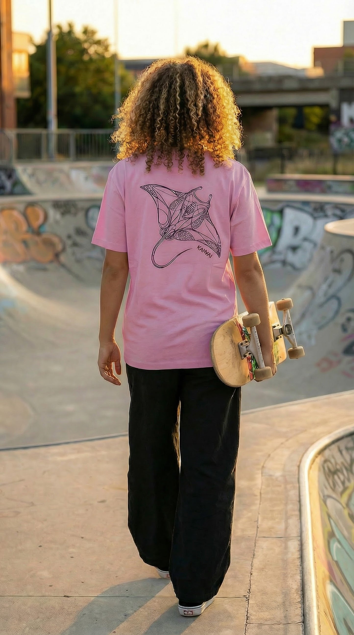 Cotton oversized T-shirt Orchid