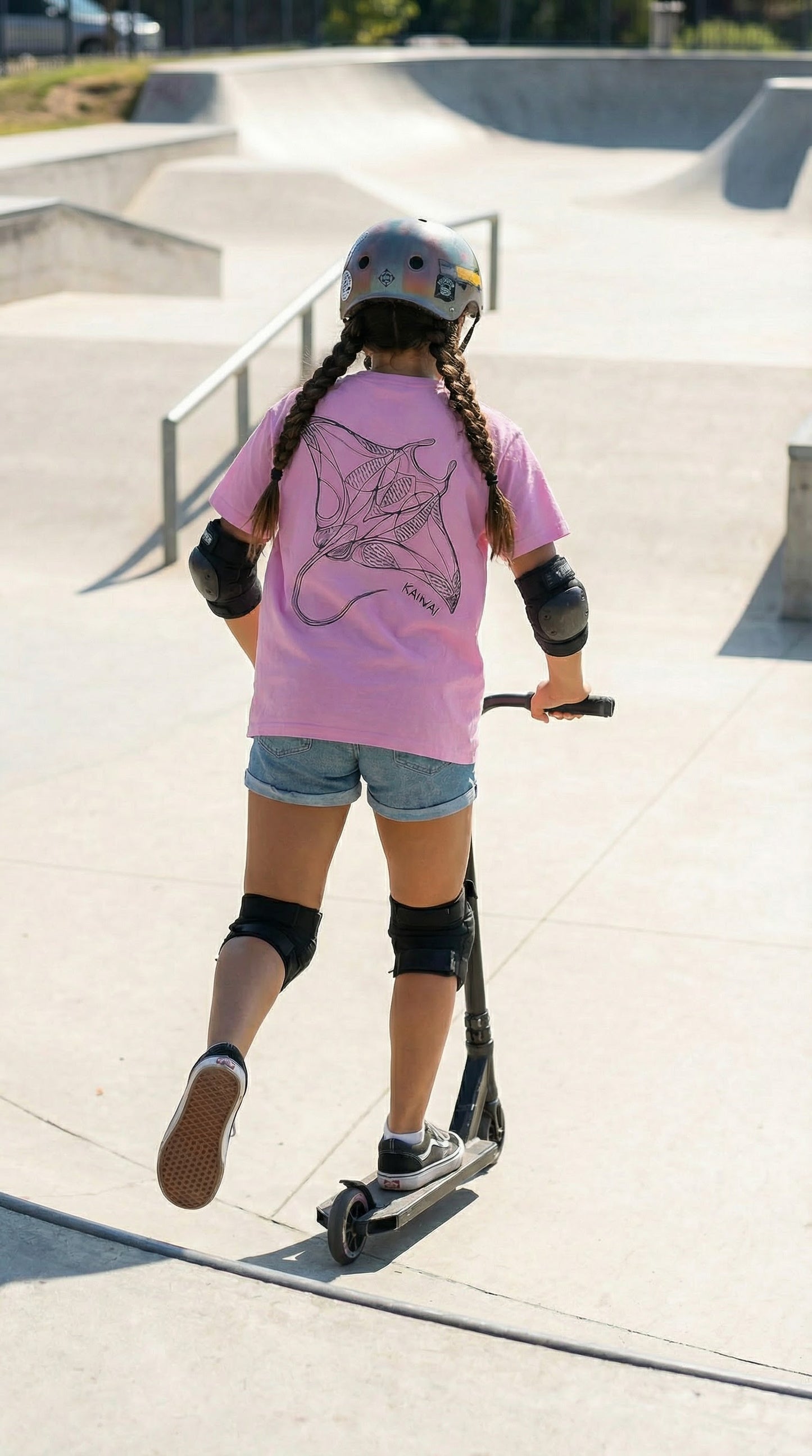 Cotton oversized T-shirt Orchid