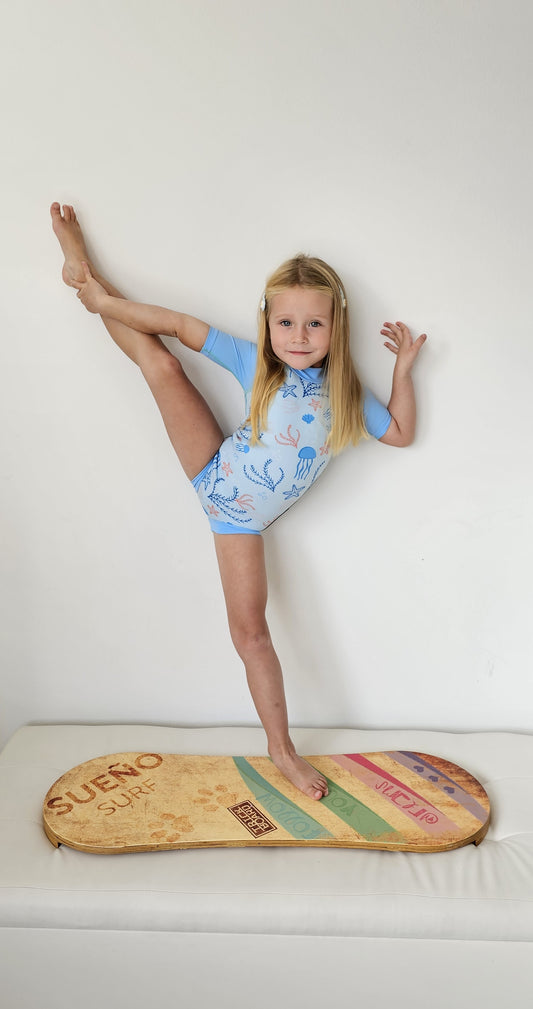 Dětský krátký neopren 2 mm Body-střih Modrý