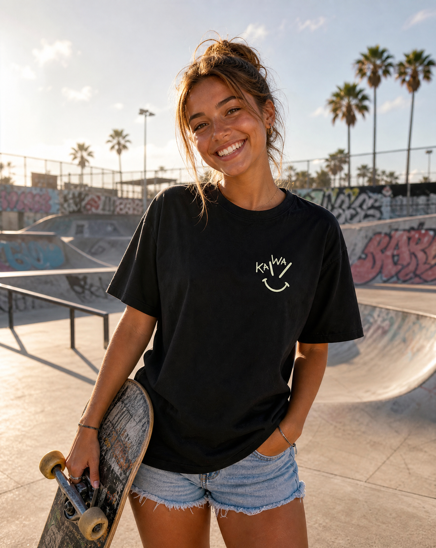 Cotton oversized T-shirt Black