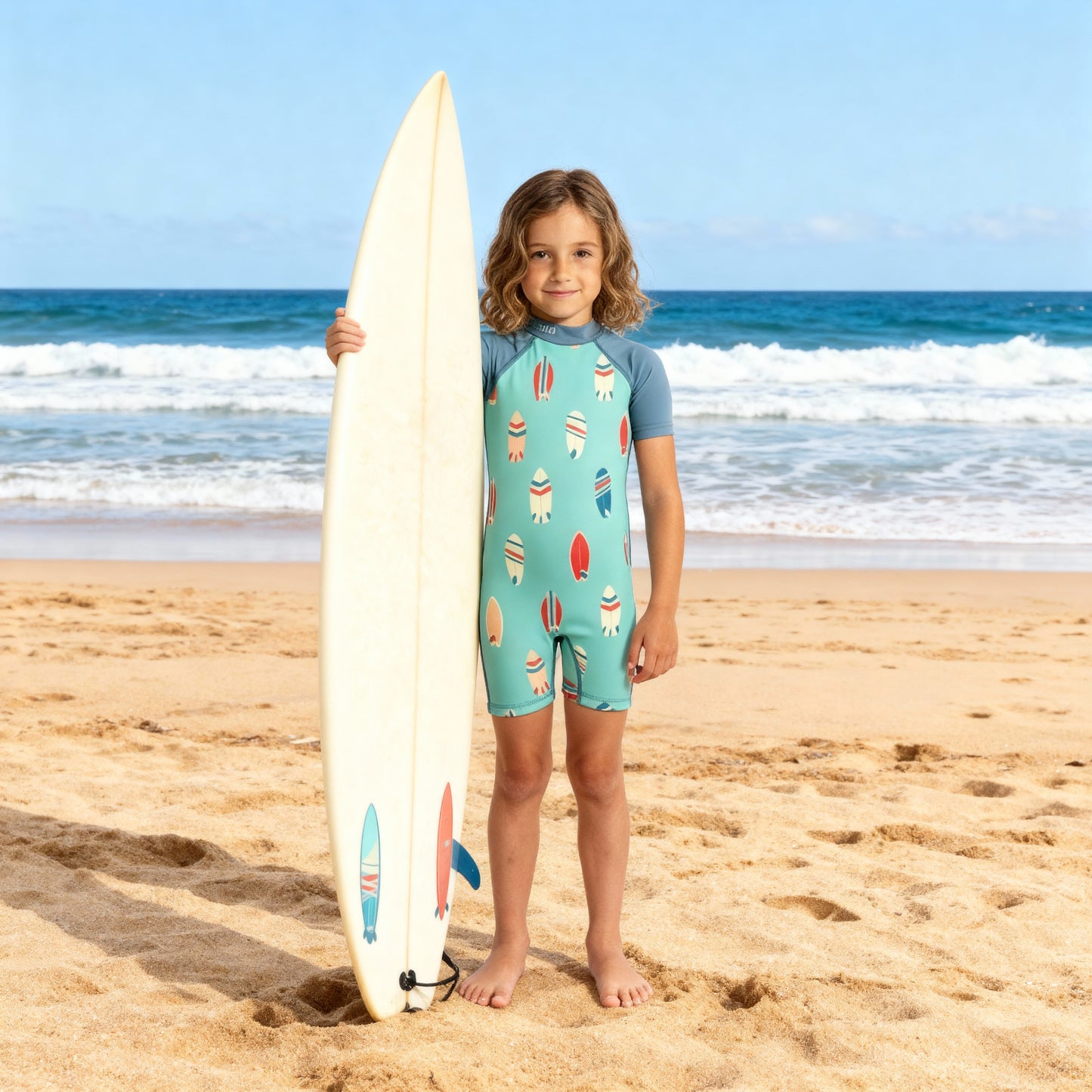 Dětský krátký neopren 2 mm Šortky-střih Zelený