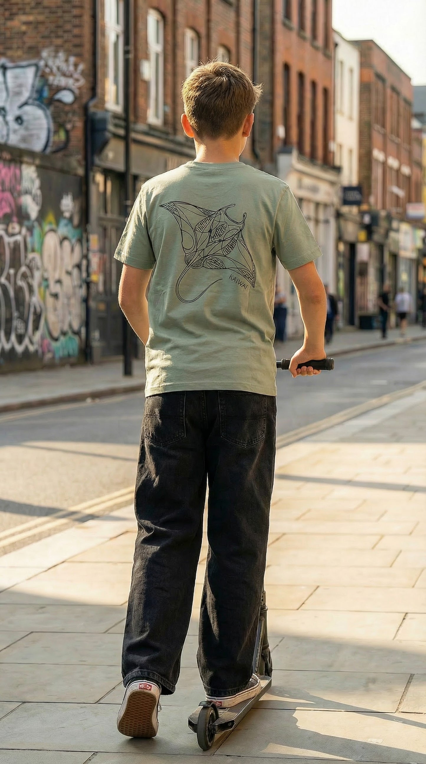 Cotton oversized T-shirt Sage